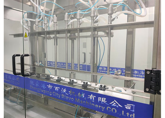 380V 4 máquina de rellenar de la industria química de las cabezas 50ml del servocontrol del sistema del desinfectante diario de la mano